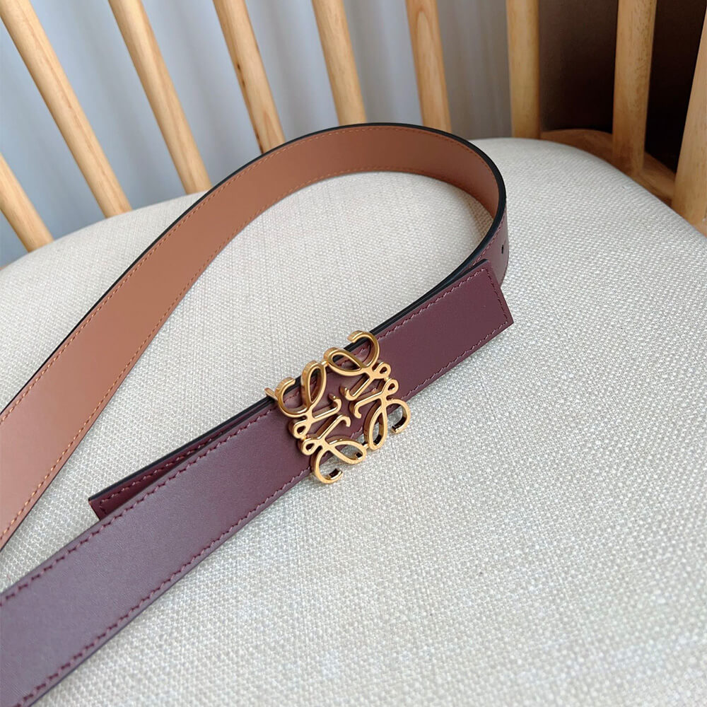 L0ew* Reversible Anagram belt in smooth calfskin 28mm