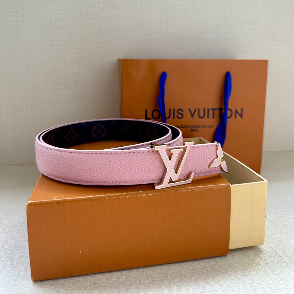 Pretty LV Enamel 30mm Reversible Belt