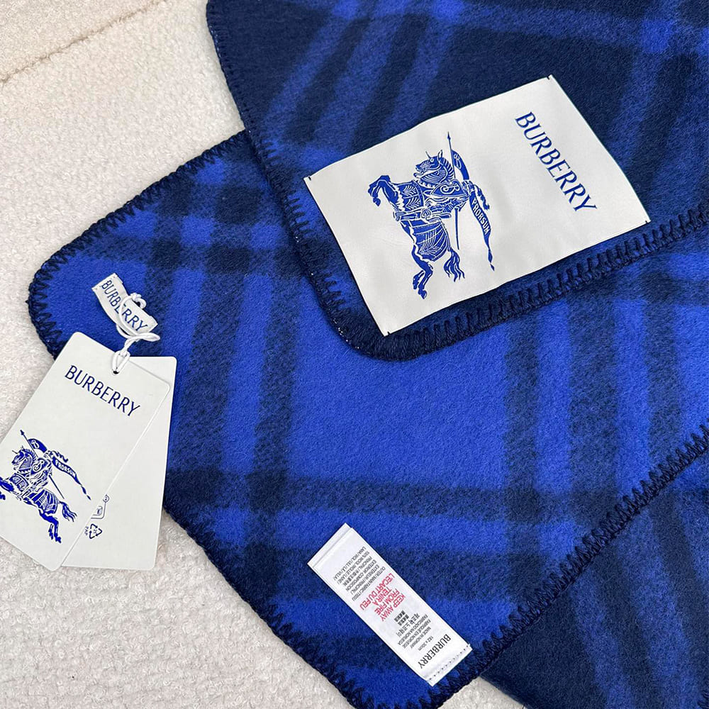Bv*b*rry Check Cashmere Scarf