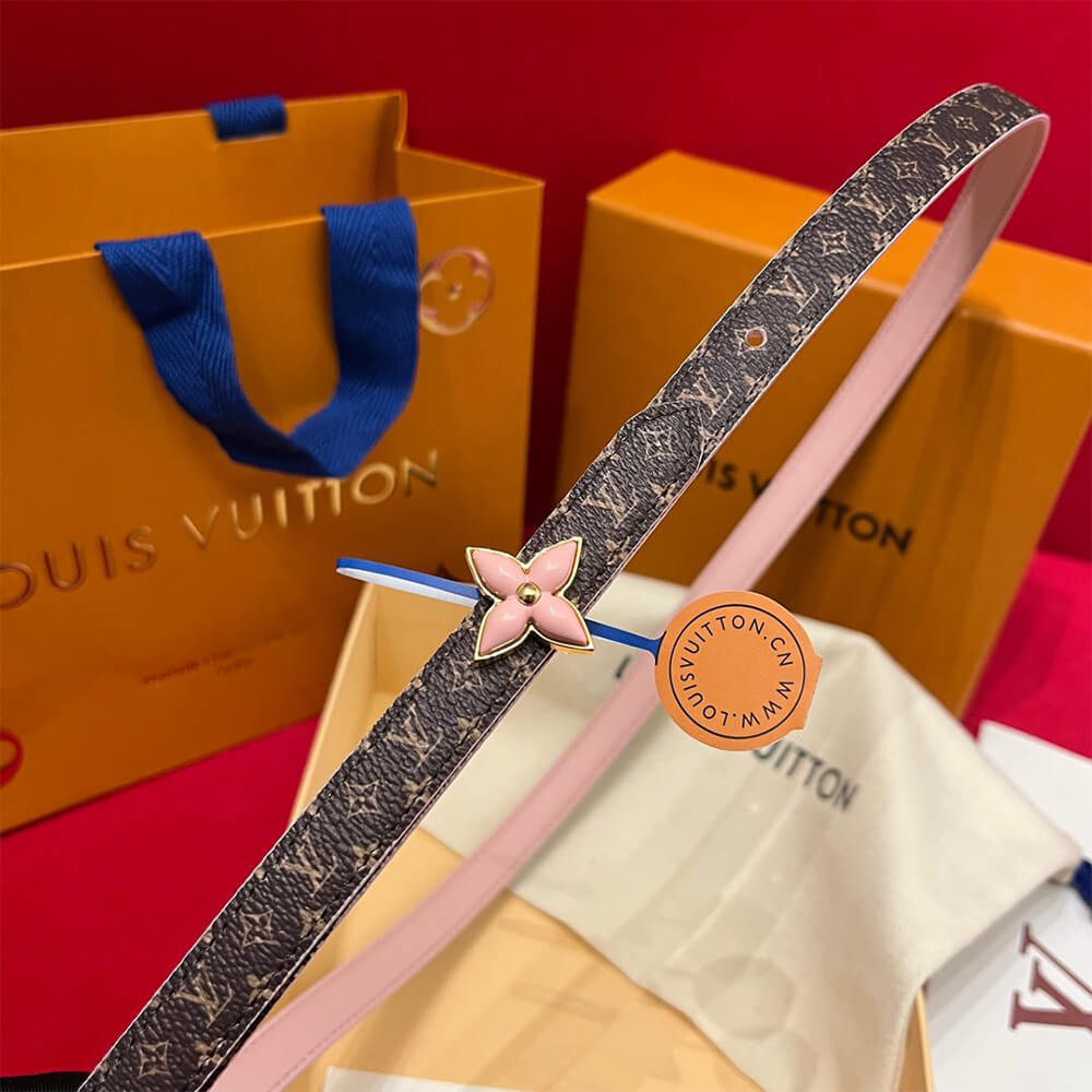 LV Mini Flowergram 15mm Reversible Belt