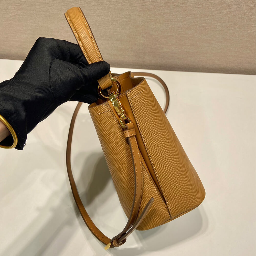 Pra*a Panier Saffiano Leather Mini Bag(high-end grade)