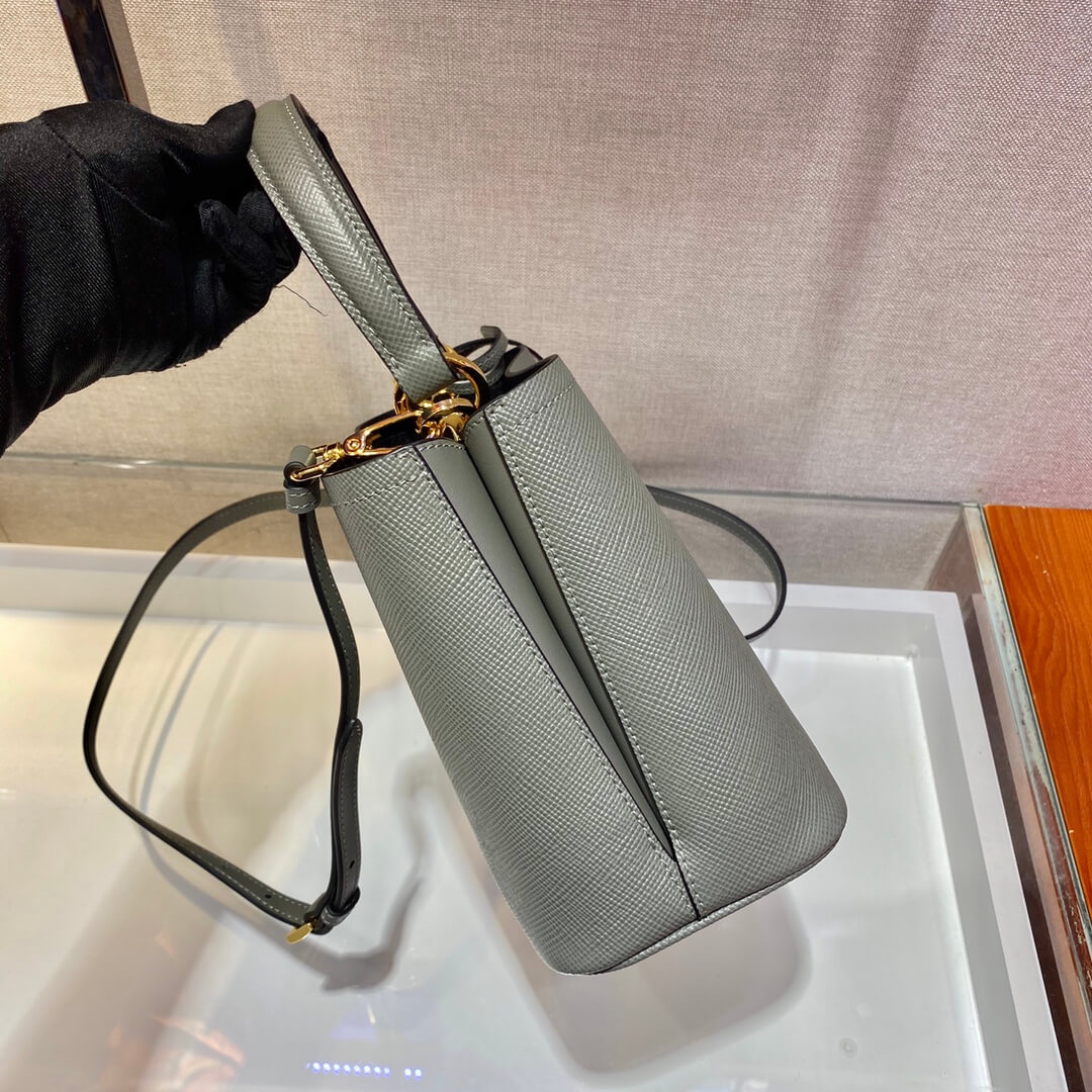 Pra*a Panier Saffiano Leather Mini Bag(high-end grade)