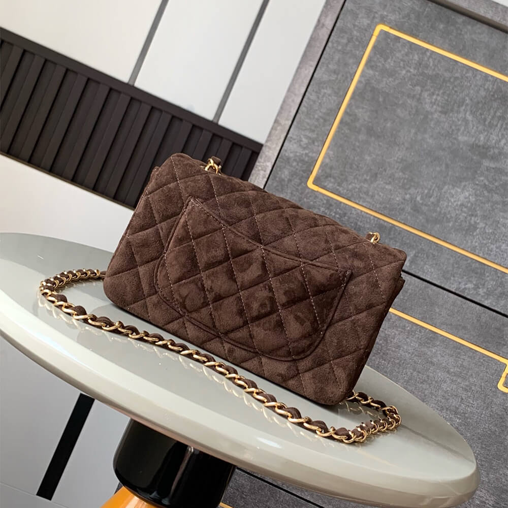 Ch**el SUEDE MINI FLAP BAG(HIGH-END GRADE)