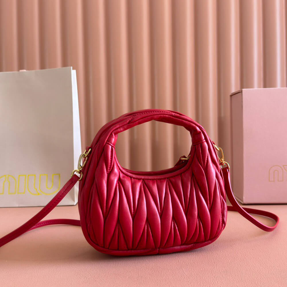 Mini Wander matelass?? nappa leather hobo bag(high-end grade)