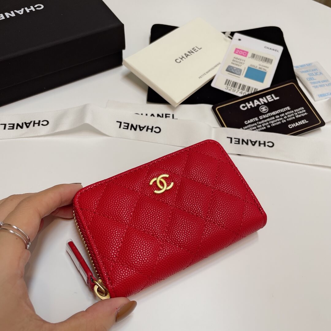 Ch**el Classic Zipper Coin Wallet