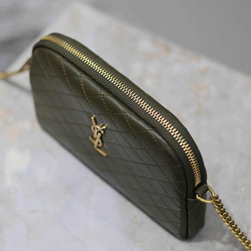 Y51 GABY ZIPPERED POUCH IN LAMBSKIN