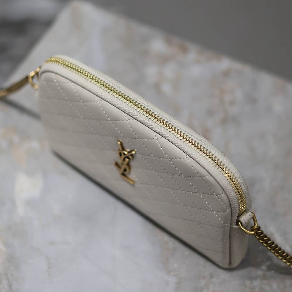 Y51 GABY ZIPPERED POUCH IN LAMBSKIN