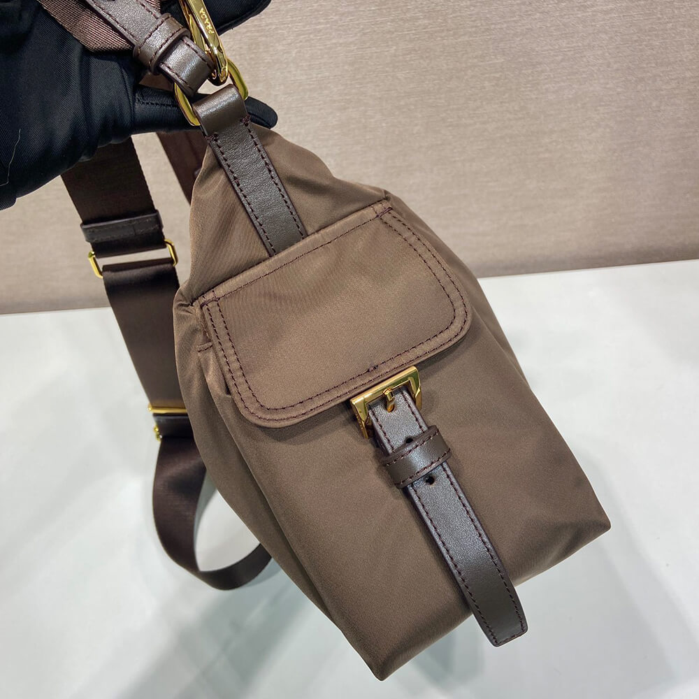 Pra*a Explore large Re-Nylon and leather bag(HIGH-END GRADE)