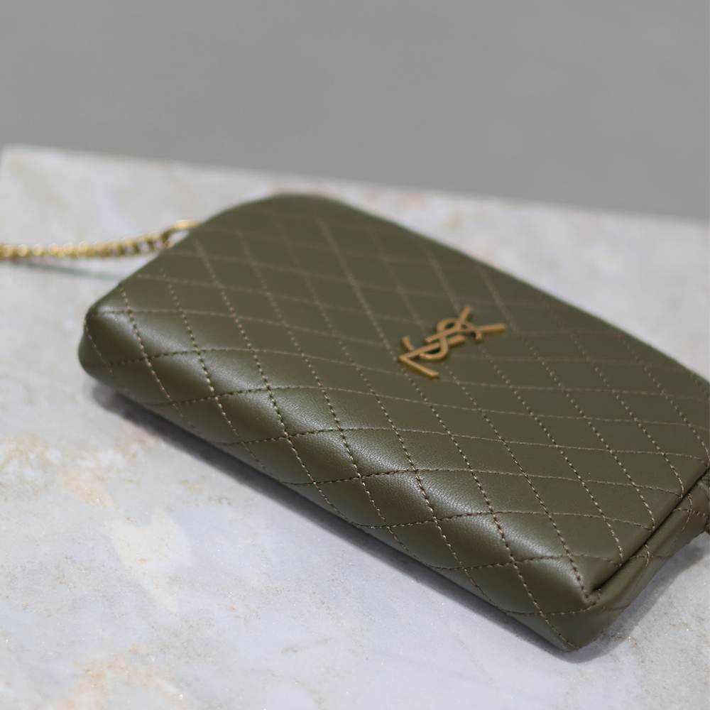 Y51 GABY ZIPPERED POUCH IN LAMBSKIN