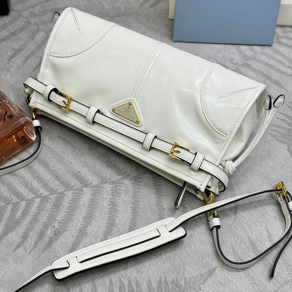 Pra*a Bonnie small leather shoulder bag(HIGH-END GRADE)