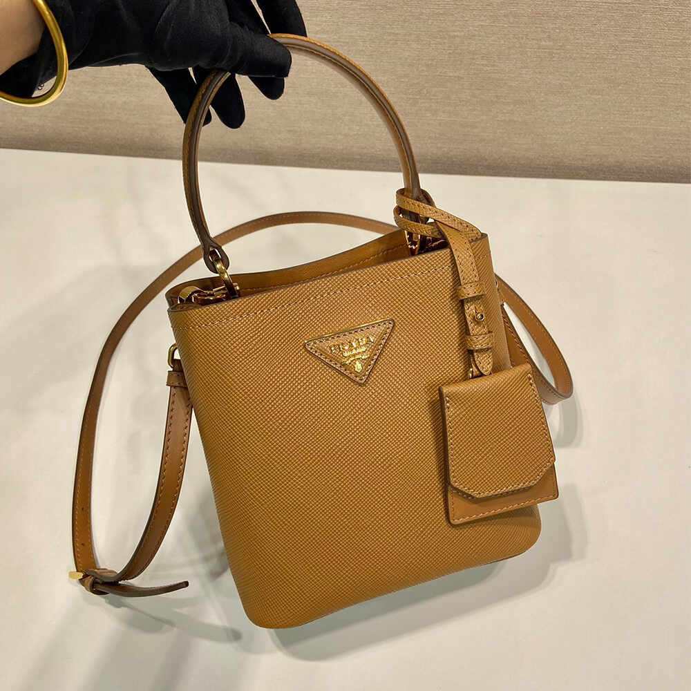 Pra*a Panier Saffiano Leather Mini Bag(high-end grade)