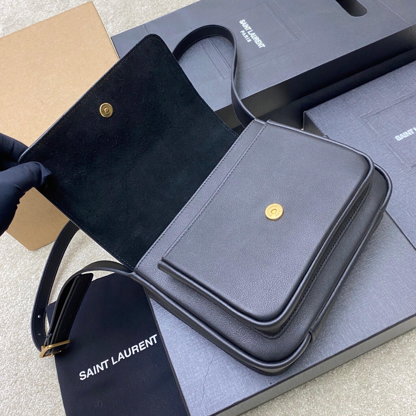Y51 niki besace leather handbag(high-end grade)