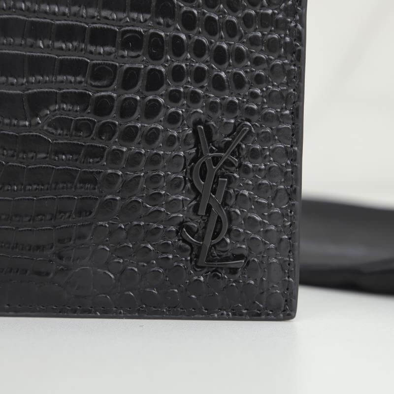 Y51 tiny cassandre wallet in crocodile embossed matte leather