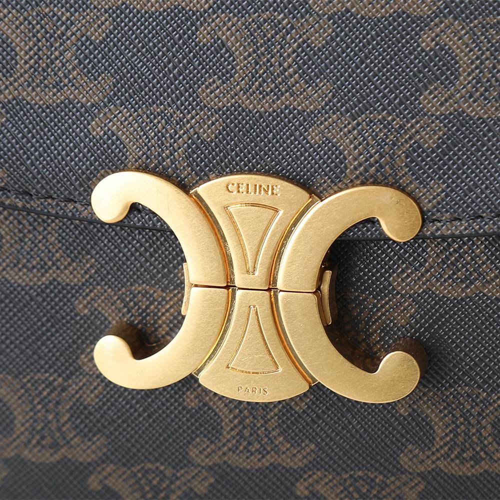Ce1i*e TEEN NINO BAG IN Triomphe Canvas(HIGH-END GRADE)