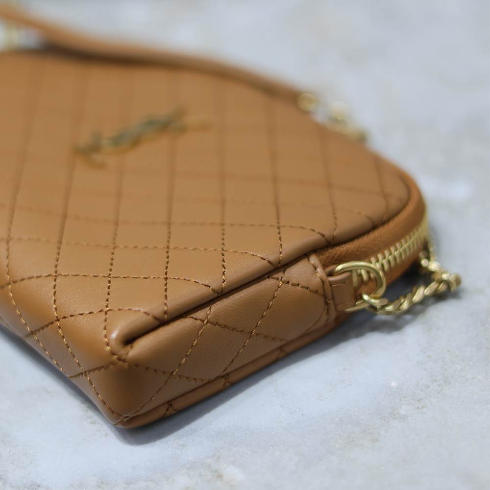 Y51 GABY ZIPPERED POUCH IN LAMBSKIN
