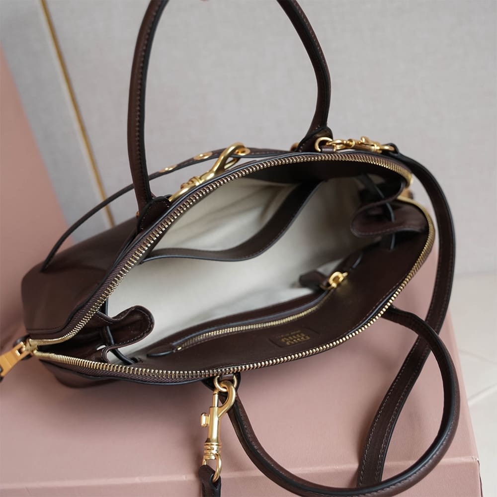 M1um1u Regular Aventure nappa leather top-handle bag(HIGH-END GRADE)