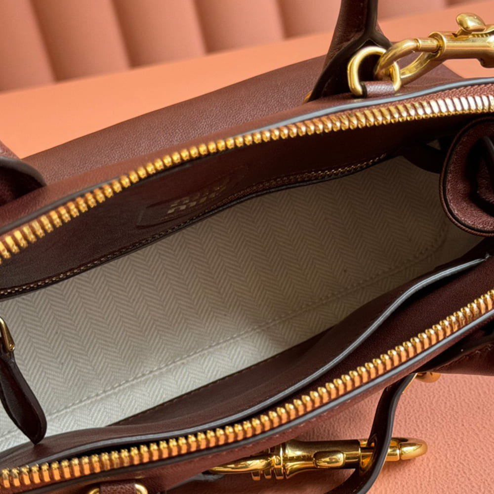 M1um1u Small Aventure nappa leather top-handle bag(HIGH-END GRADE)