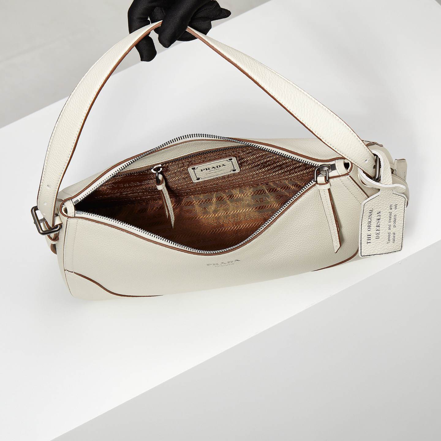 Pra*a Aimèe large leather shoulder bag(HIGH-END GRADE)