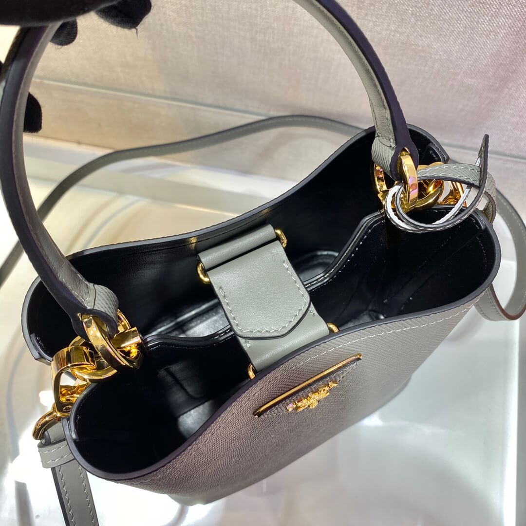 Pra*a Panier Saffiano Leather Mini Bag(high-end grade)