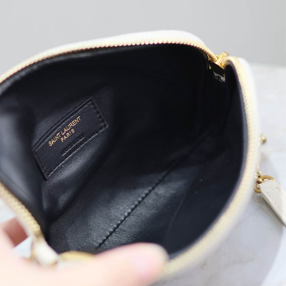 Y51 GABY ZIPPERED POUCH IN LAMBSKIN