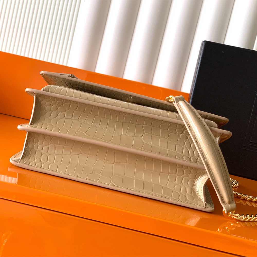 Y51 SUNSET MEDIUM IN CROCODILE-EMBOSSED LEATHER(HIGH-END GRADE)