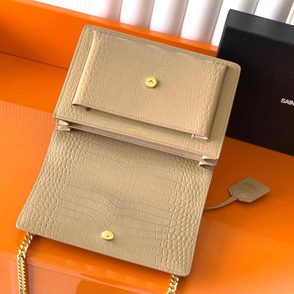 Y51 SUNSET MEDIUM IN CROCODILE-EMBOSSED LEATHER(HIGH-END GRADE)