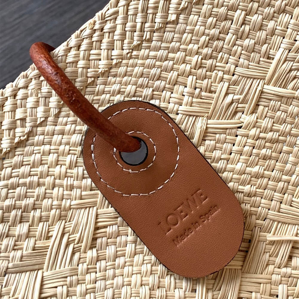 L0ew* Medium Anagram Basket in Palm and Calfskin(HIGH-END GRADE)