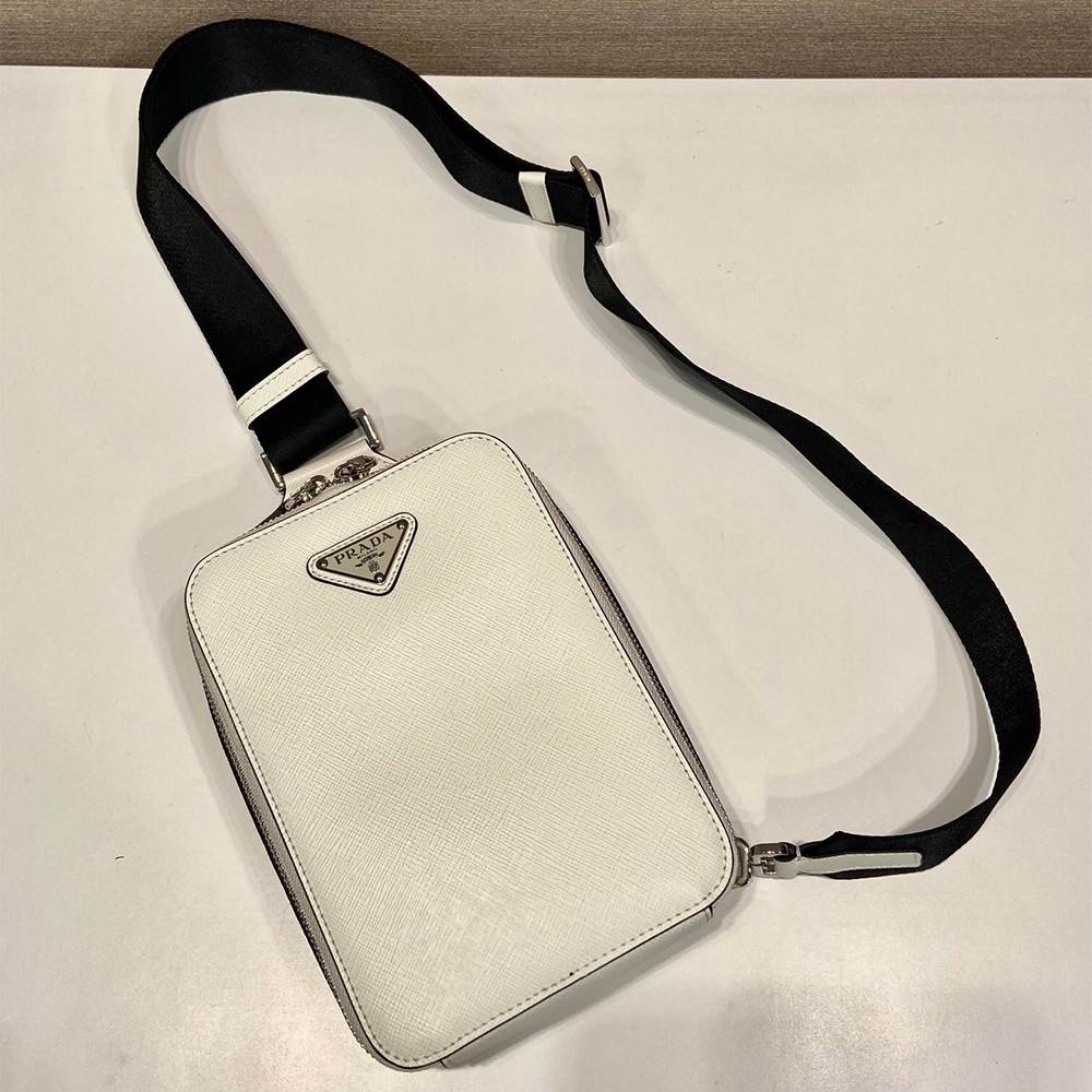 Pra*a Brique Saffiano leather bag(HIGH-END GRADE)